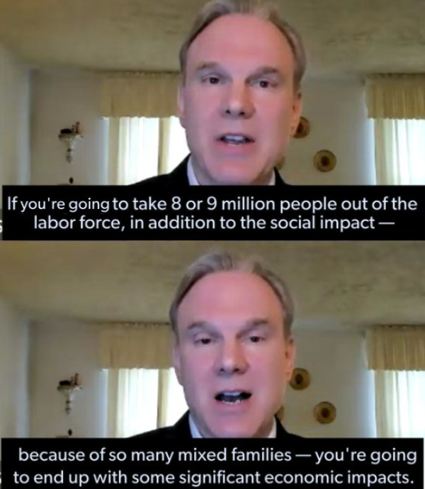 Stuart Anderson speaks to the impact of immigrants on the labor force. (Source: National Immigration Forum Twitter)