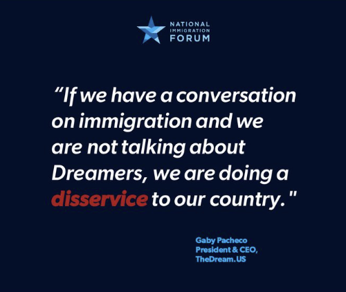 Gaby Pacheco discusses the importance of talking about Dreamers (Source: National Immigration Forum Twitter)